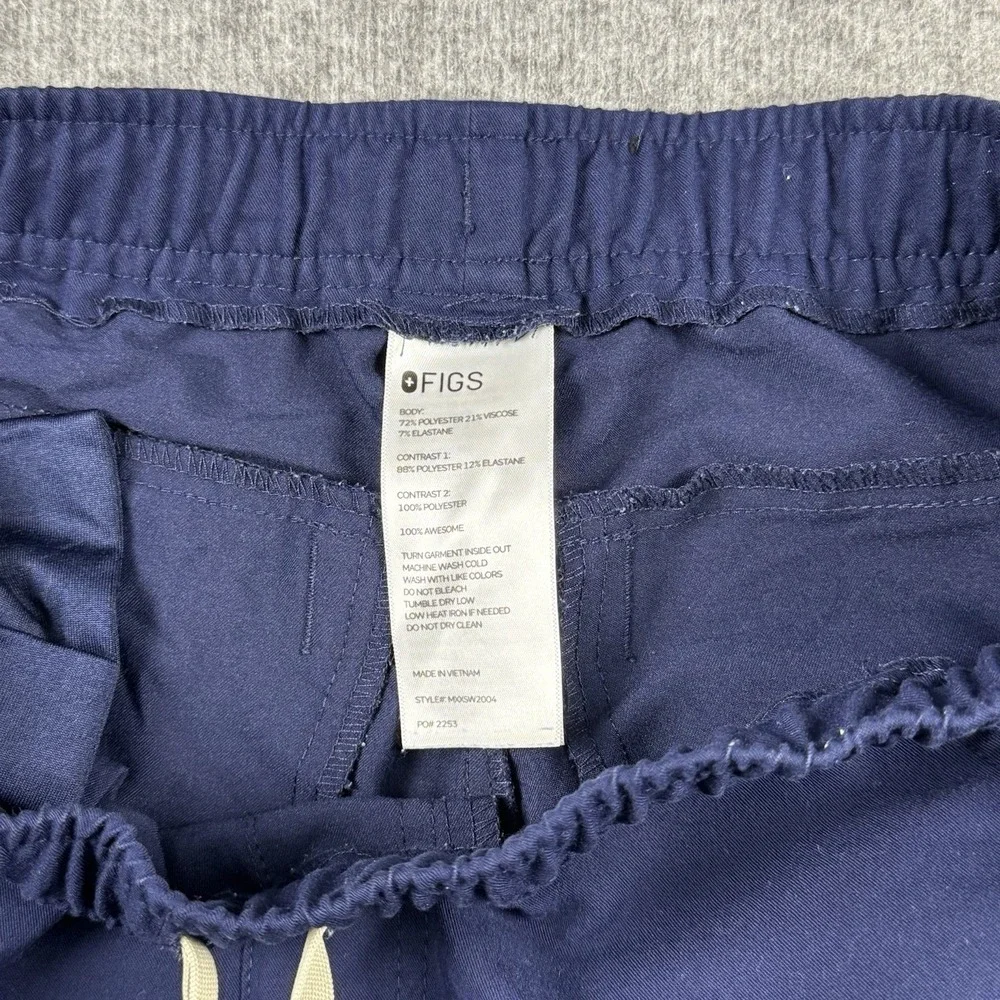 FIGS Cairo Cargo Scrub Pants Medium Dark Harbor Tech-Collection‎ Blue